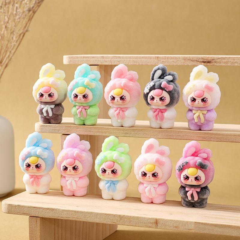 Baby Products Wholesale - 귀여운 베이비쓰리 플로킹 그라데이션 컬러 블라인드