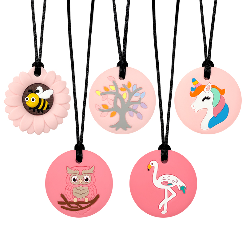 Baby Products You Need - 1/6Pcs 실리콘 금붕어 츄 목걸이 아기