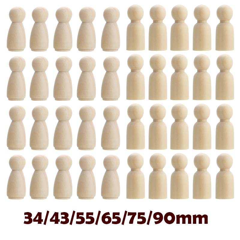 Baby Products Wholesale - 도매 50Pc 75Mm/90Mm 나무 공예 소녀와