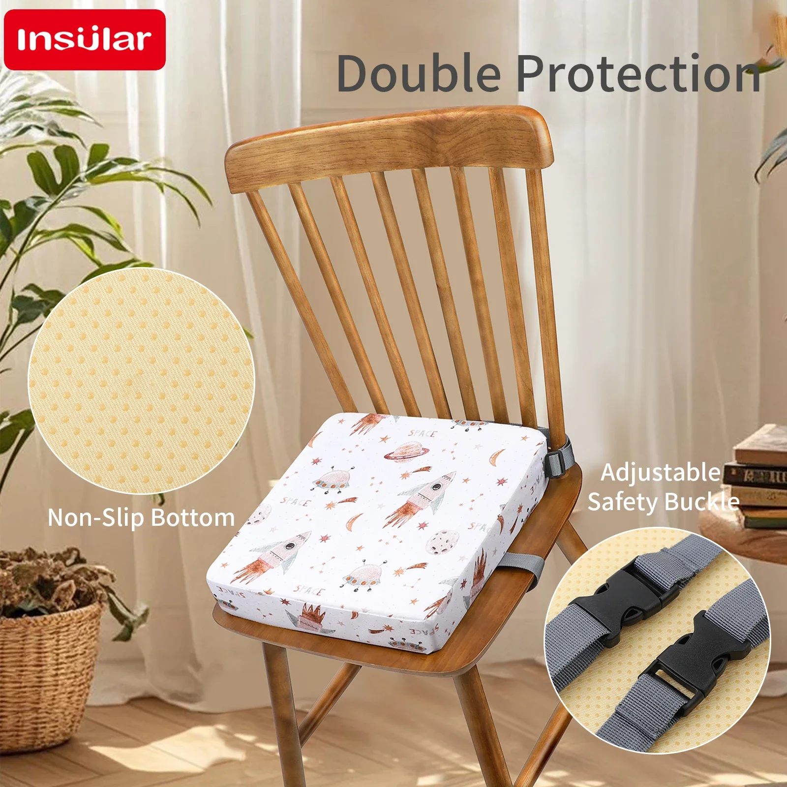 INSULAR 스타 패턴 방수 아기용 하이체어 부스터  - Baby High Chair Booster 리뷰 및 가격