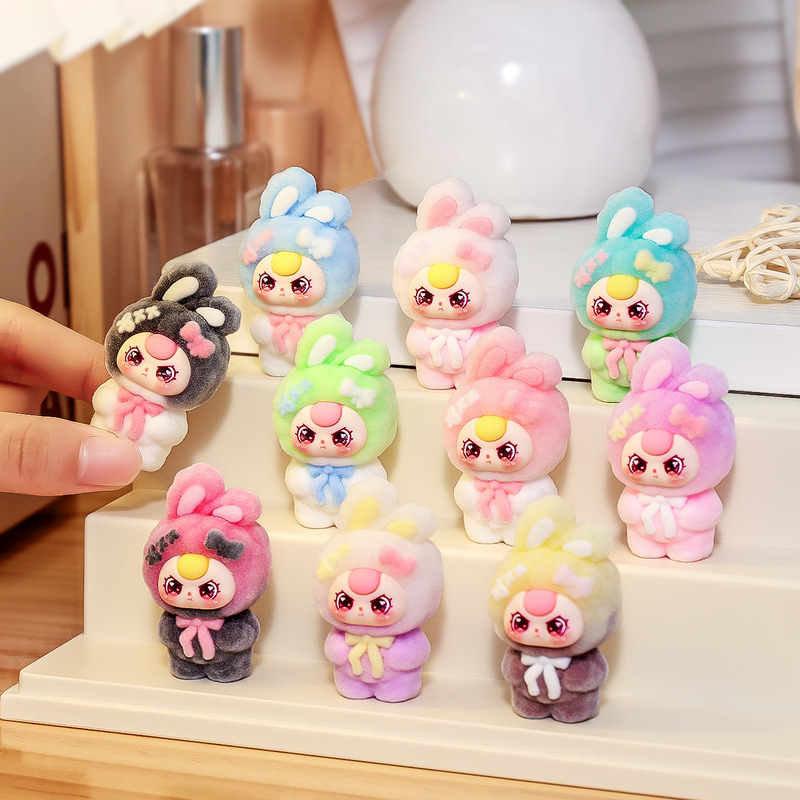 귀여운 베이비쓰리 플로킹 그라데이션 컬러 블라인드 박스 - Baby Products Wholesale 리뷰 및 가격