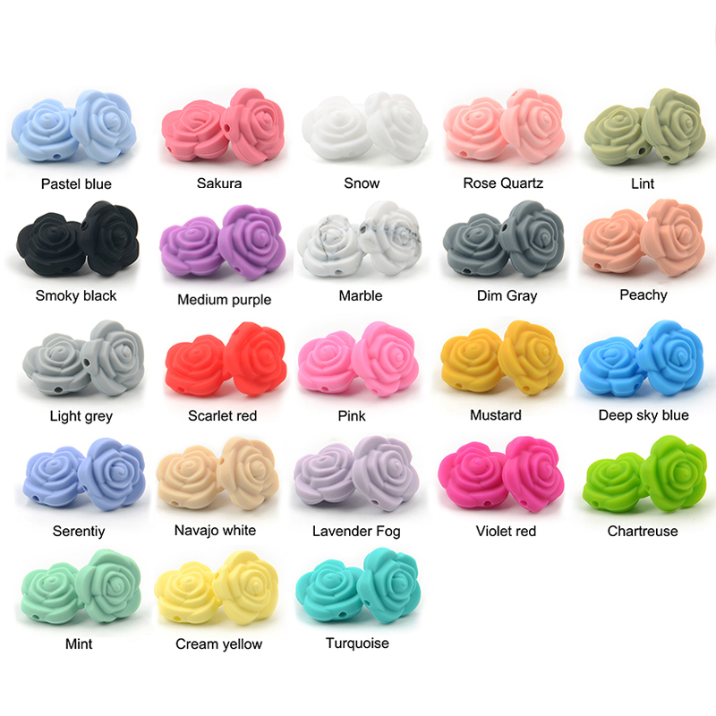 도매 10 개/묶음 실리콘 구슬 꽃 아기 Teether - Baby Products Wholesale 리뷰 및 가격