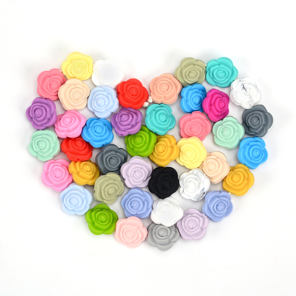도매 10 개/묶음 실리콘 구슬 꽃 아기 Teether - Baby Products Wholesale 리뷰 및 가격