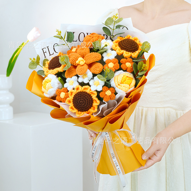 스승의 날 선물 꽃다발 국경 간 완제품 손으로 짠 양모 - Baby Products Wholesale 리뷰 및 가격