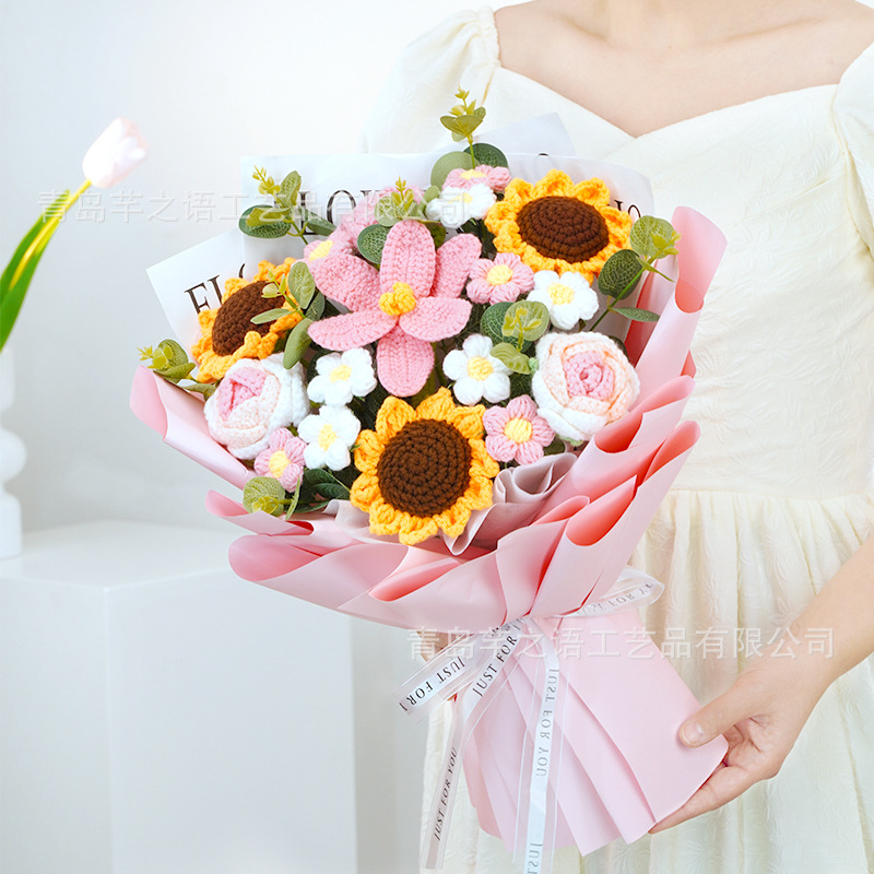 스승의 날 선물 꽃다발 국경 간 완제품 손으로 짠 양모 - Baby Products Wholesale 리뷰 및 가격