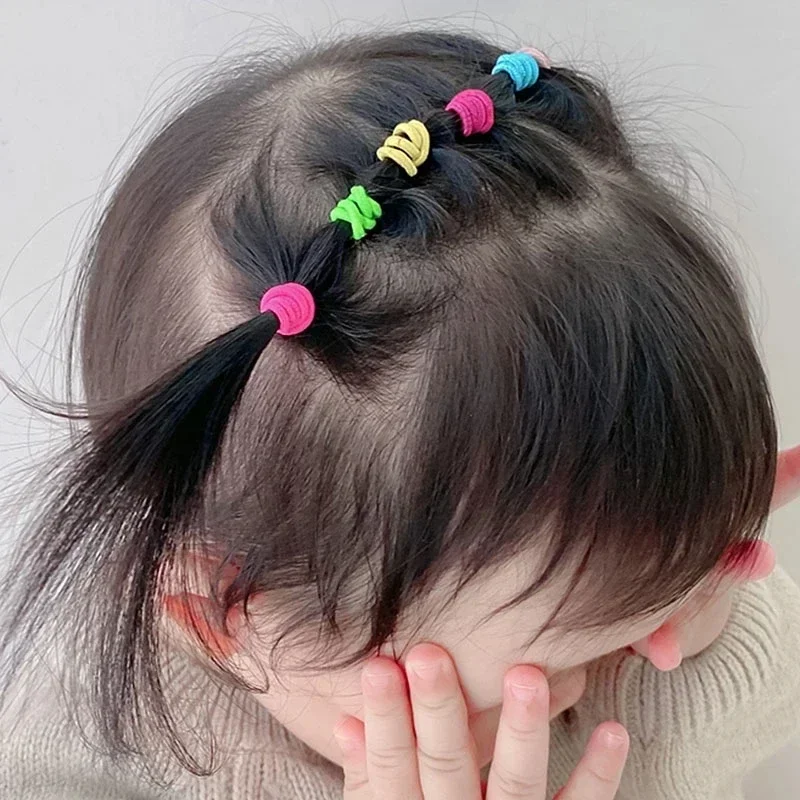 100 개/가방 탄성 헤어 밴드 여자 아기 내구성 헤어 - Baby Products Wholesale 리뷰 및 가격