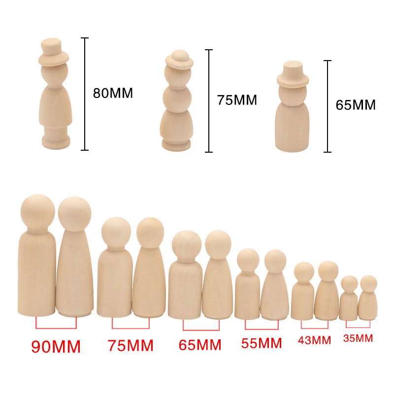도매 50Pc 75Mm/90Mm 나무 공예 소녀와 소년 - Baby Products Wholesale 리뷰 및 가격